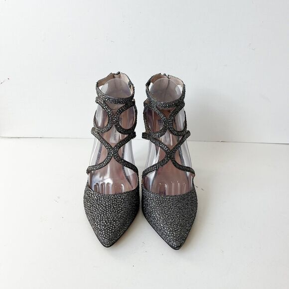 INC. International Concepts Kaffe2 Silver Rhinestone Pumps Pointed Toe Sz 9 NWOB - Picture 6 of 15